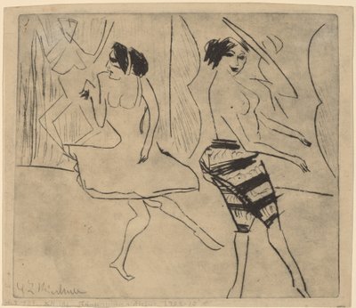 Tanečníci ve studiu, 1911. od Ernst Ludwig Kirchner