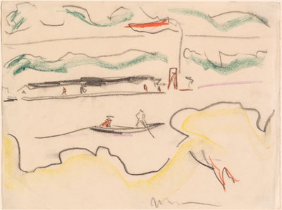Krajina Labe u Drážďan, 1909. od Ernst Ludwig Kirchner