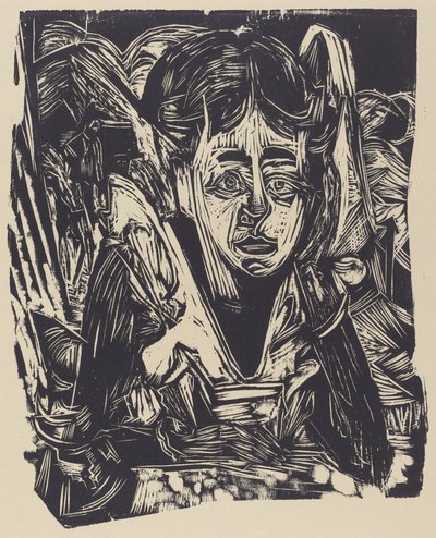 Dívka snění, 1918. od Ernst Ludwig Kirchner