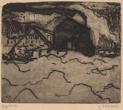 Bagry písku na Labi, 1906. od Ernst Ludwig Kirchner