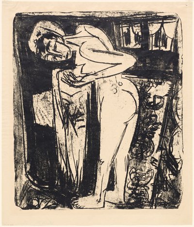Stojící akt v pokoji, 1921. od Ernst Ludwig Kirchner
