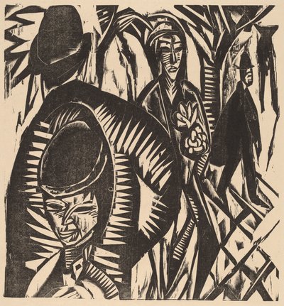 Pouliční scéna po dešti, 1914. od Ernst Ludwig Kirchner