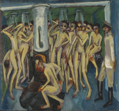 Dělostřelci ve sprše od Ernst Ludwig Kirchner