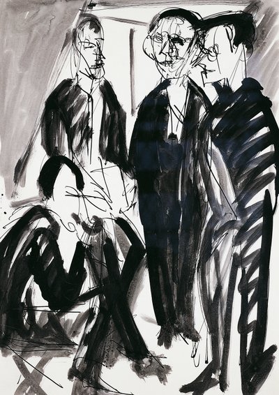 Artist and Die Brucke (The Bridge) skupina v Drážďanech, Ernst Ludwig Kirchner (1880-1938) od Ernst Ludwig Kirchner