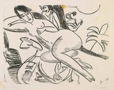 Akt ležící na stropě. 1911 od Ernst Ludwig Kirchner