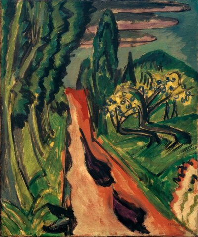 Dálnice v Taunus od Ernst Ludwig Kirchner