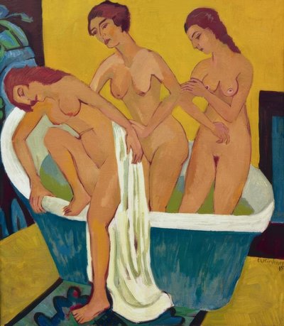 Koupání žen od Ernst Ludwig Kirchner