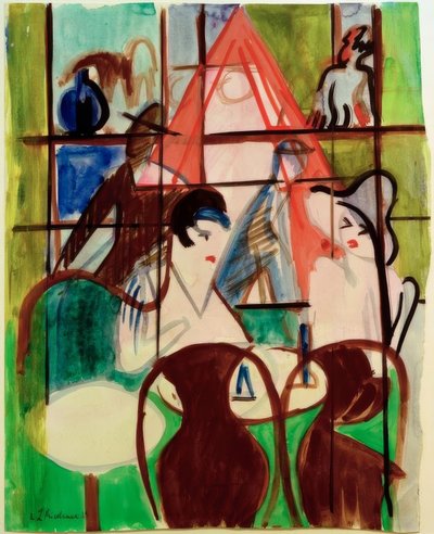 Nádražní kavárna od Ernst Ludwig Kirchner