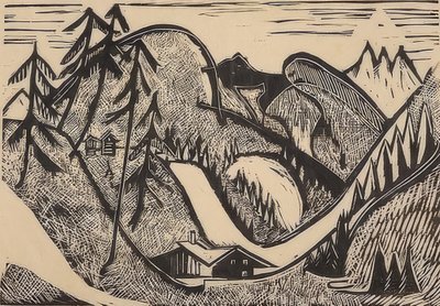Horská krajina poblíž Glarus. 1933 od Ernst Ludwig Kirchner