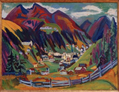 Pohled na Davos od Ernst Ludwig Kirchner