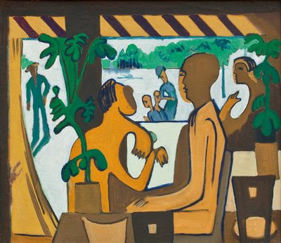 Hnědé postavy v kavárně, 1928-1929 od Ernst Ludwig Kirchner