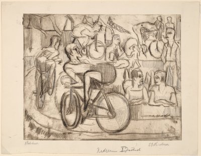 Cyklistický závod od Ernst Ludwig Kirchner