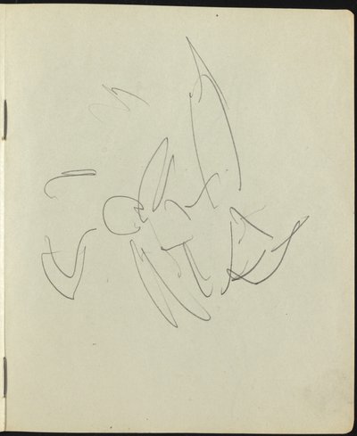 Tanečníci a umělci (stránka ze skicáře) od Ernst Ludwig Kirchner