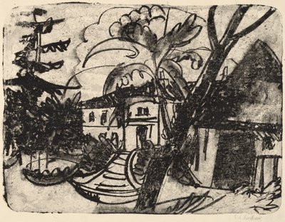 Dánská farma s Manor House od Ernst Ludwig Kirchner