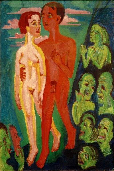 Pár před lidmi od Ernst Ludwig Kirchner