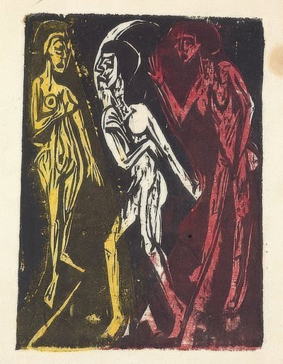 Tanec mezi ženami. 1919 od Ernst Ludwig Kirchner