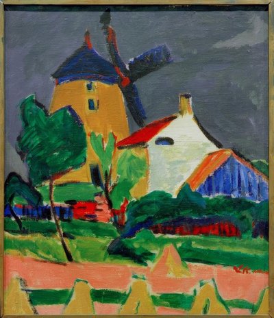 Větrný mlýn u Moritzburgu od Ernst Ludwig Kirchner