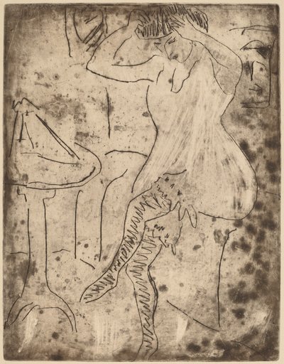 Dodo si upravuje vlasy od Ernst Ludwig Kirchner