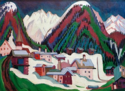 Vesnice Monstein nedaleko Davosu od Ernst Ludwig Kirchner
