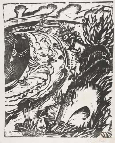 Krajina duny se zakřiveným zálivem od Ernst Ludwig Kirchner