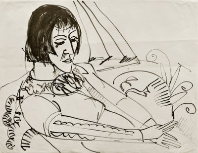 E.L. Kirchner, sedící žena (Erna) od Ernst Ludwig Kirchner