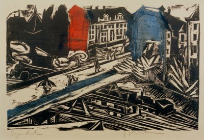 E.L. Kirchner, nadjezdový most Wannseebahn od Ernst Ludwig Kirchner