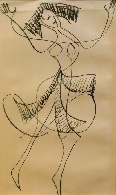 Extatická tanečnice od Ernst Ludwig Kirchner