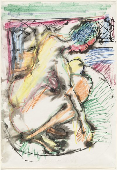 Erna Koupání ve vaně od Ernst Ludwig Kirchner