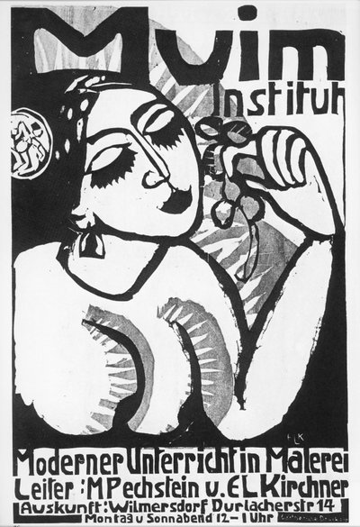 Ernst Ludwig Kirchner: Muim Institute ... (dřevoryt) od Ernst Ludwig Kirchner