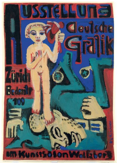 Výstava německé grafiky v Kunstsalonu Wolfsberg; Výstava německé grafiky v Kunstsalon Wolfsberg, cca 1921-1923 od Ernst Ludwig Kirchner