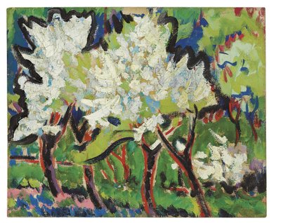 Kvetoucí stromy IV, 1909 od Ernst Ludwig Kirchner