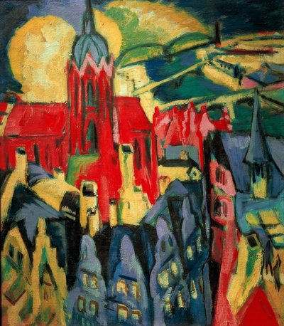 Frankfurtská katedrála od Ernst Ludwig Kirchner