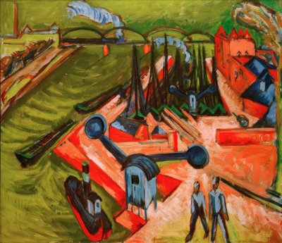 Frankfurter Westhafen od Ernst Ludwig Kirchner
