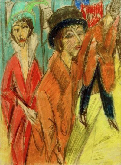 Ženy na ulici od Ernst Ludwig Kirchner