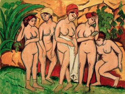 Ženy ve vaně od Ernst Ludwig Kirchner