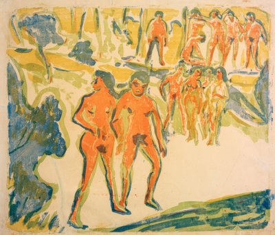 Skupina Badender od Ernst Ludwig Kirchner