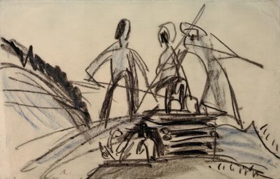 Haying farmáři od Ernst Ludwig Kirchner