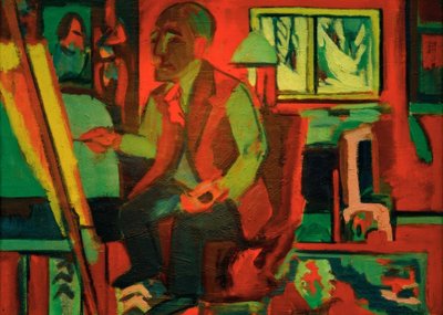 Holanďan ve studiu - Jan Wiegers od Ernst Ludwig Kirchner