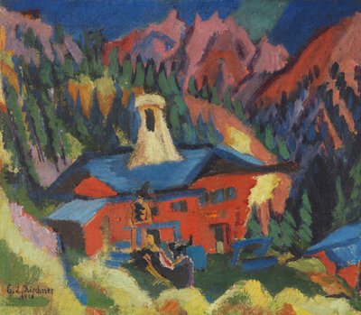 Dům na Stafelalpu, 1918-1919. od Ernst Ludwig Kirchner