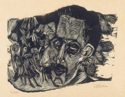 Vedoucí Dr. Ludwig Binswanger a malé holčičky. 1917/18 od Ernst Ludwig Kirchner