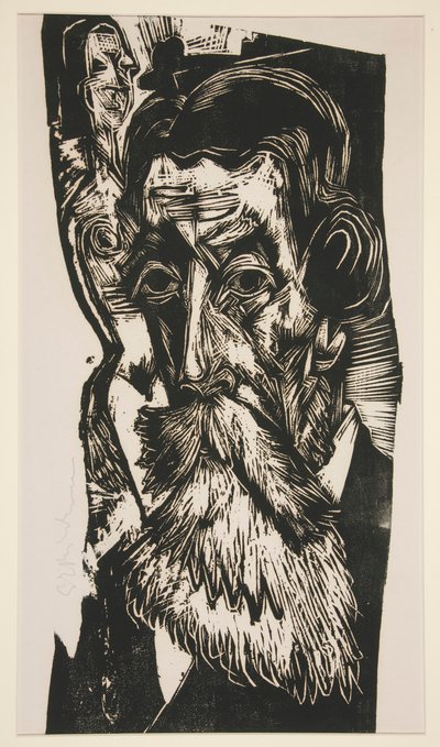 Hlava Ludwiga Schamese (portrét Ludwiga Schamese) od Ernst Ludwig Kirchner