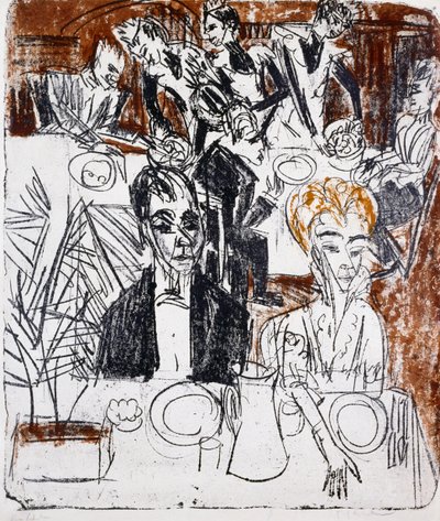 Položený stůl od Ernst Ludwig Kirchner