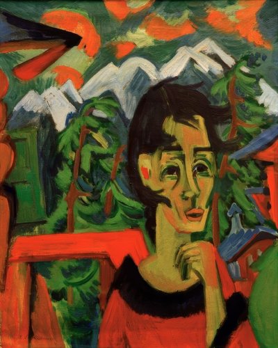 Dívka v vysoušeč vlasů od Ernst Ludwig Kirchner