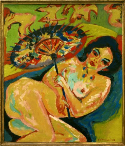 Dívky pod japonským deštníkem od Ernst Ludwig Kirchner