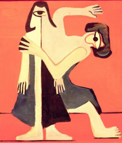 Tanec s maskami od Ernst Ludwig Kirchner