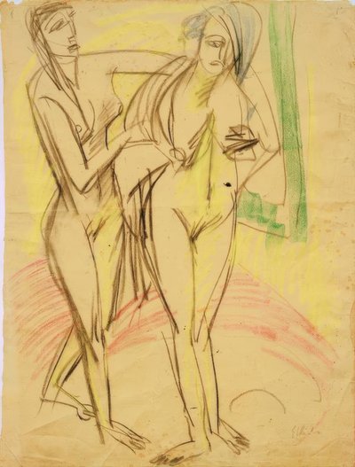 Po koupeli od Ernst Ludwig Kirchner
