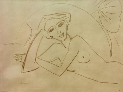 Nahá dívka vleže od Ernst Ludwig Kirchner
