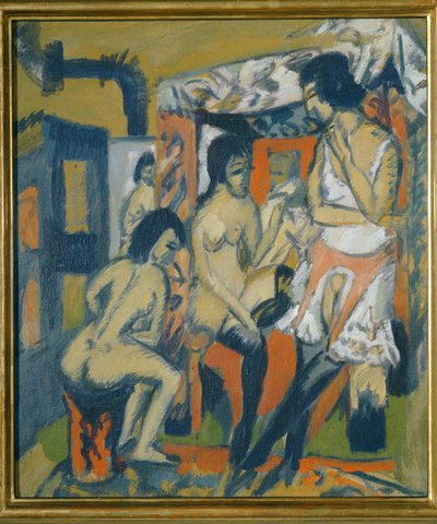 Akty ve studiu (olej na plátně) od Ernst Ludwig Kirchner