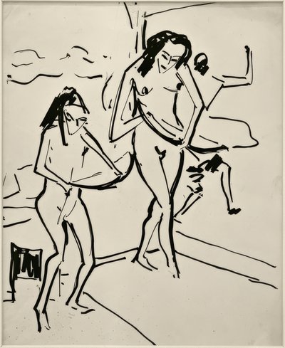 Bez názvu (Marcella a Senta s lukem) od Ernst Ludwig Kirchner