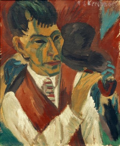 Otto Müller s dýmkou od Ernst Ludwig Kirchner